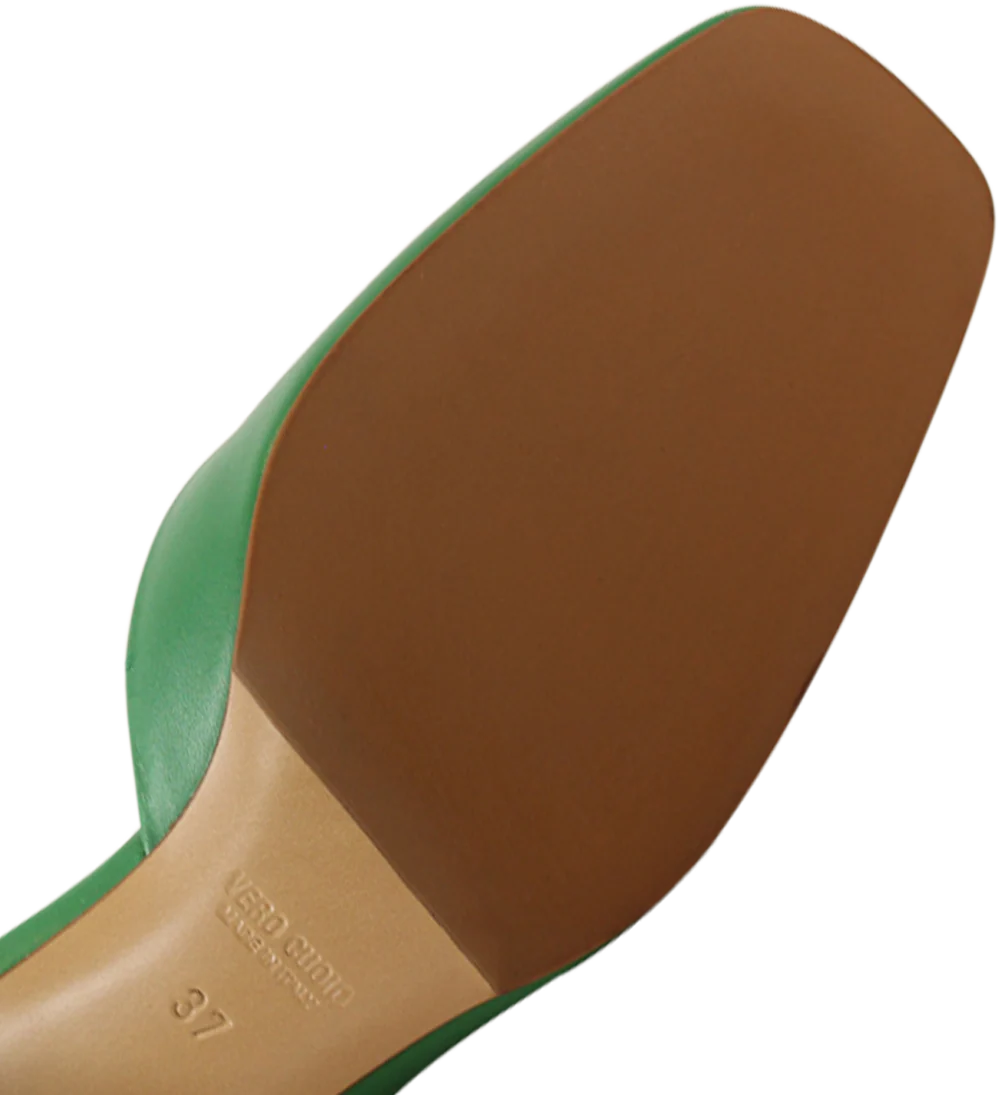 Ellen 55 pumps, grøn læder - Image 5