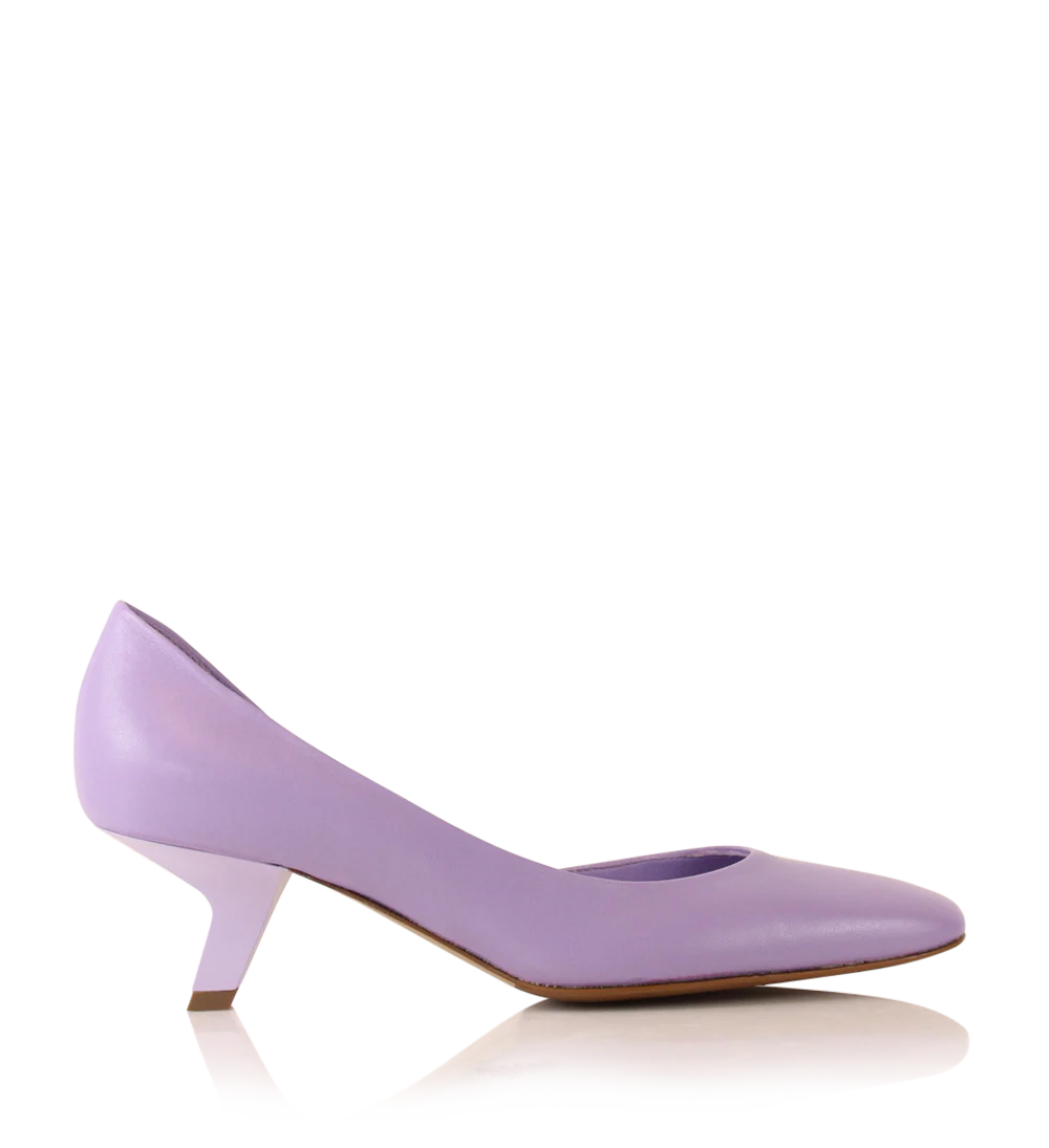 Ellen 55 pumps, lilac læder