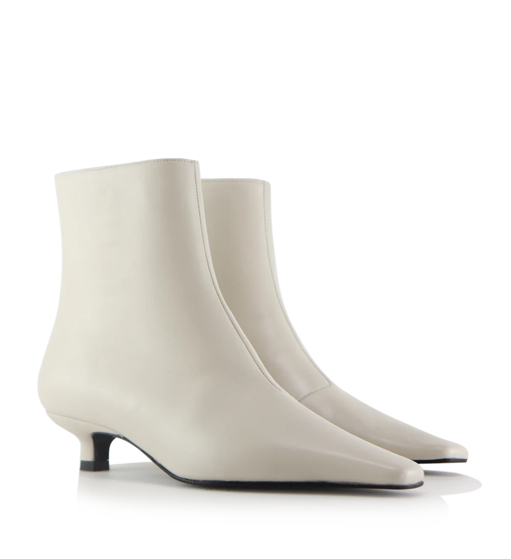 Elly 35 støvler, off-white læder - Image 3