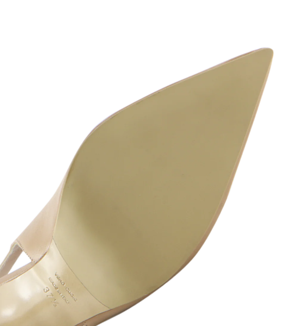 Emilia 90 slingback stiletter, nude læder - Image 6