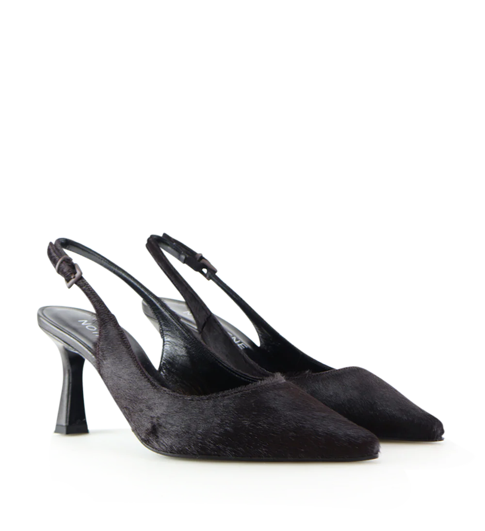 Emilia Low 70 slingback stiletter, mørkebrun kopels - Image 3