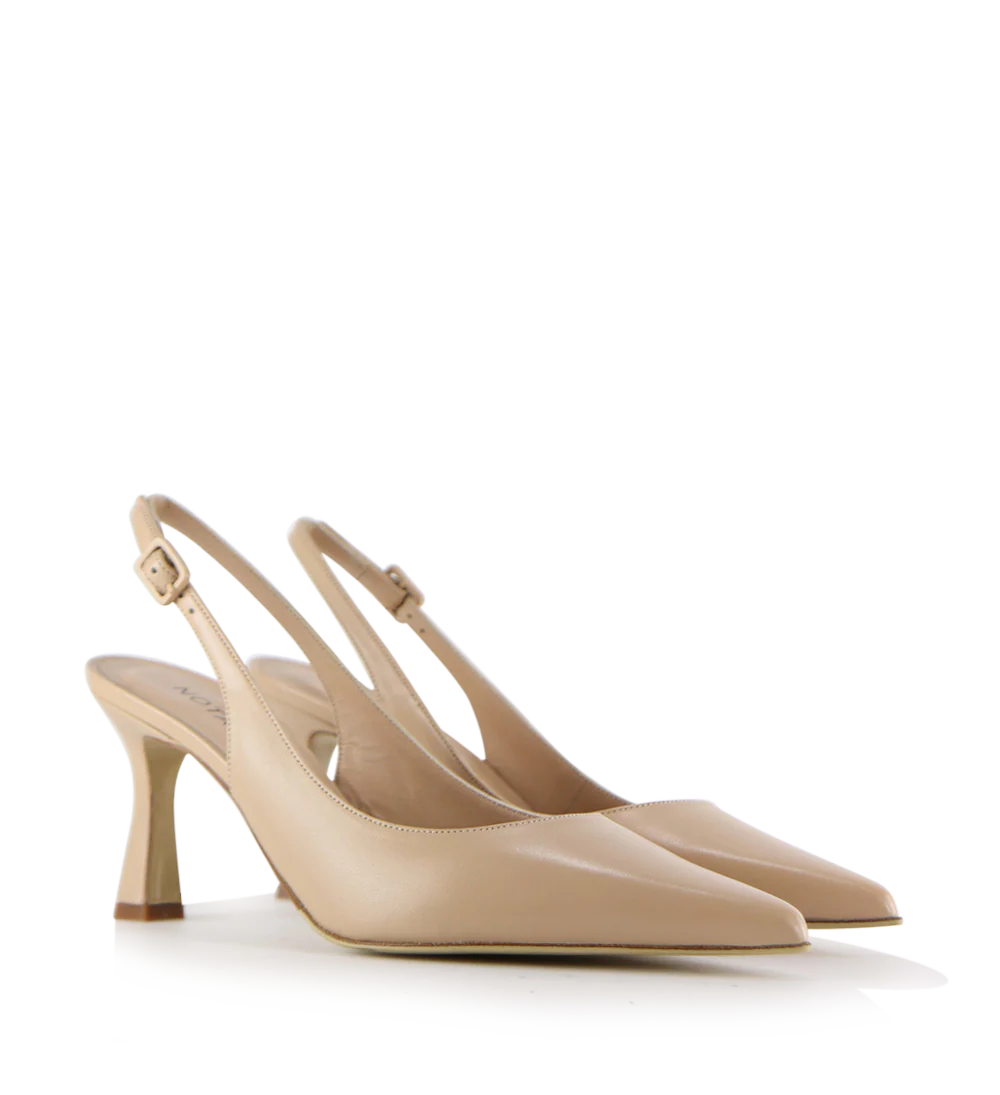 Emilia Low 70 slingback stiletter, nude læder - Image 3