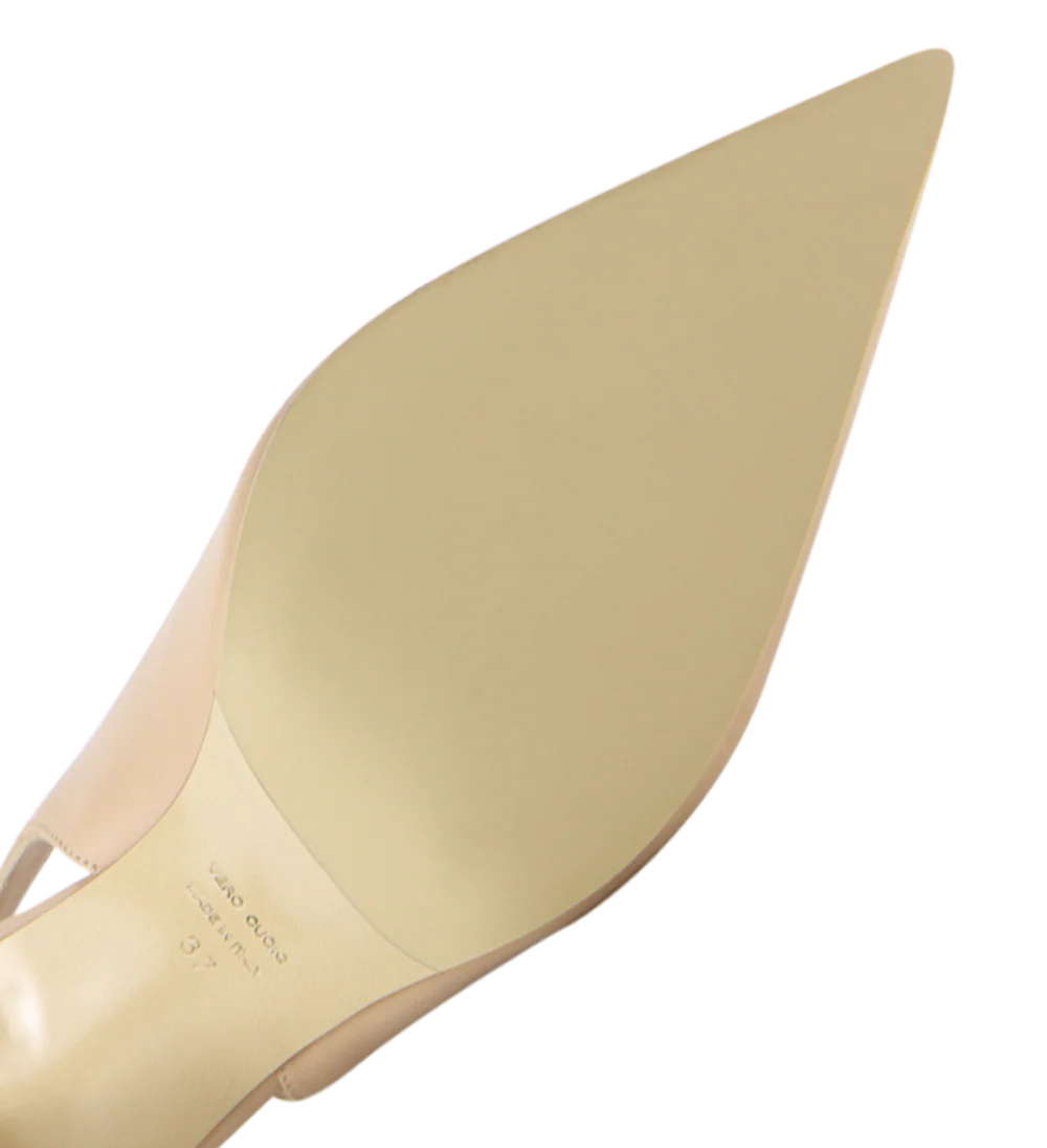 Emilia Low 70 slingback stiletter, nude læder - Image 6