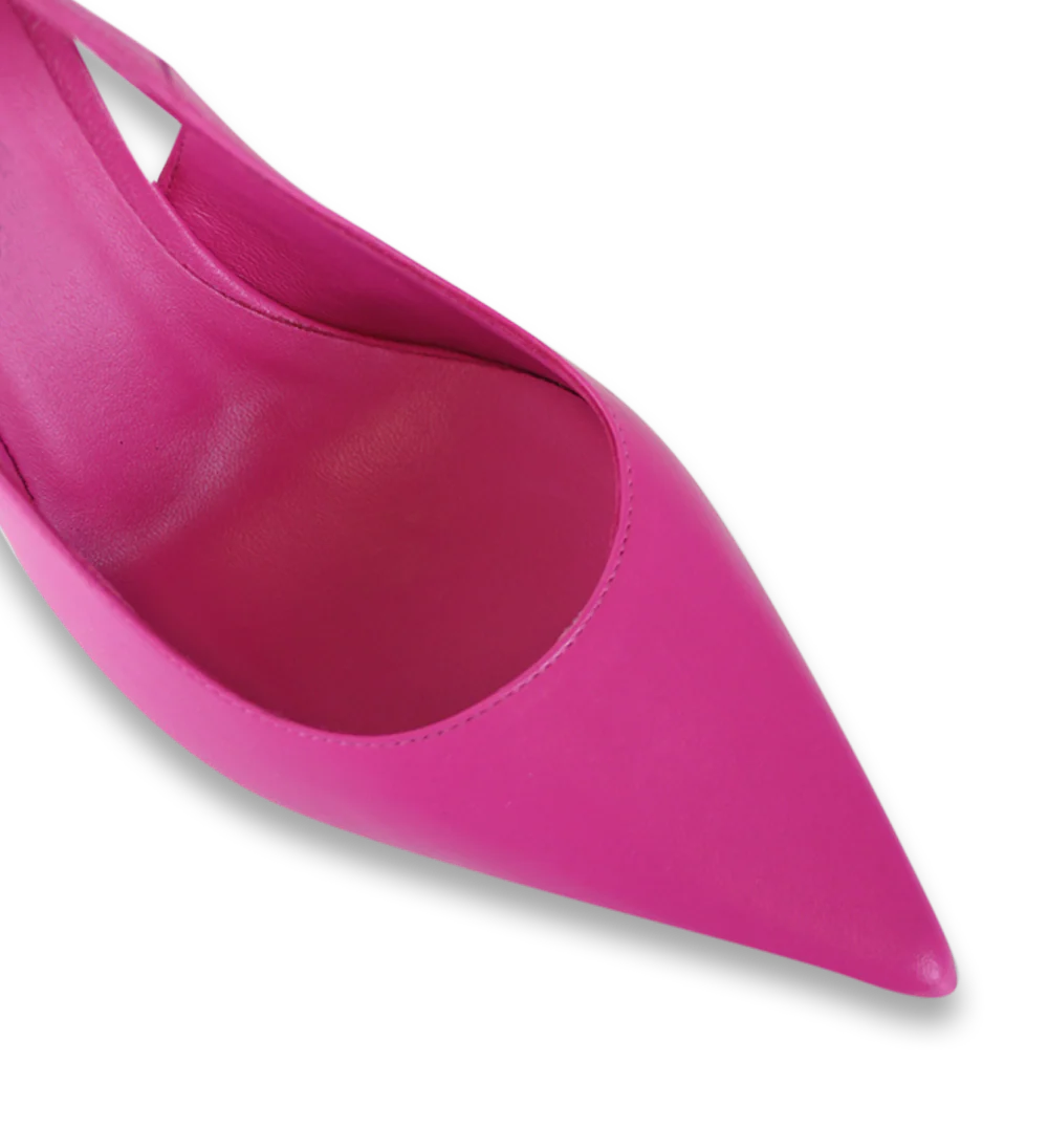 Emilia 90 slingback stiletter, pink læder - Image 7