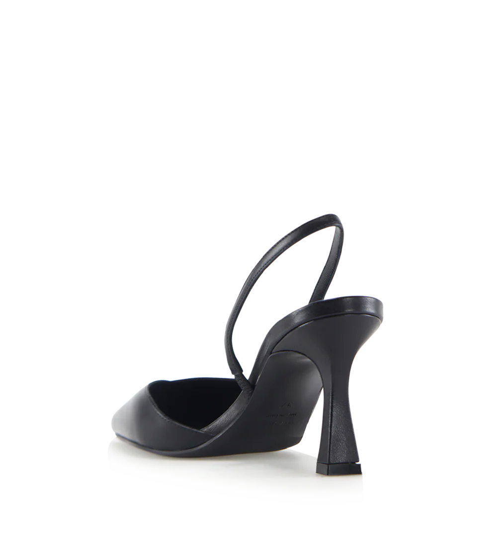 Emira 70 slingback stiletter, sort læder - Image 6