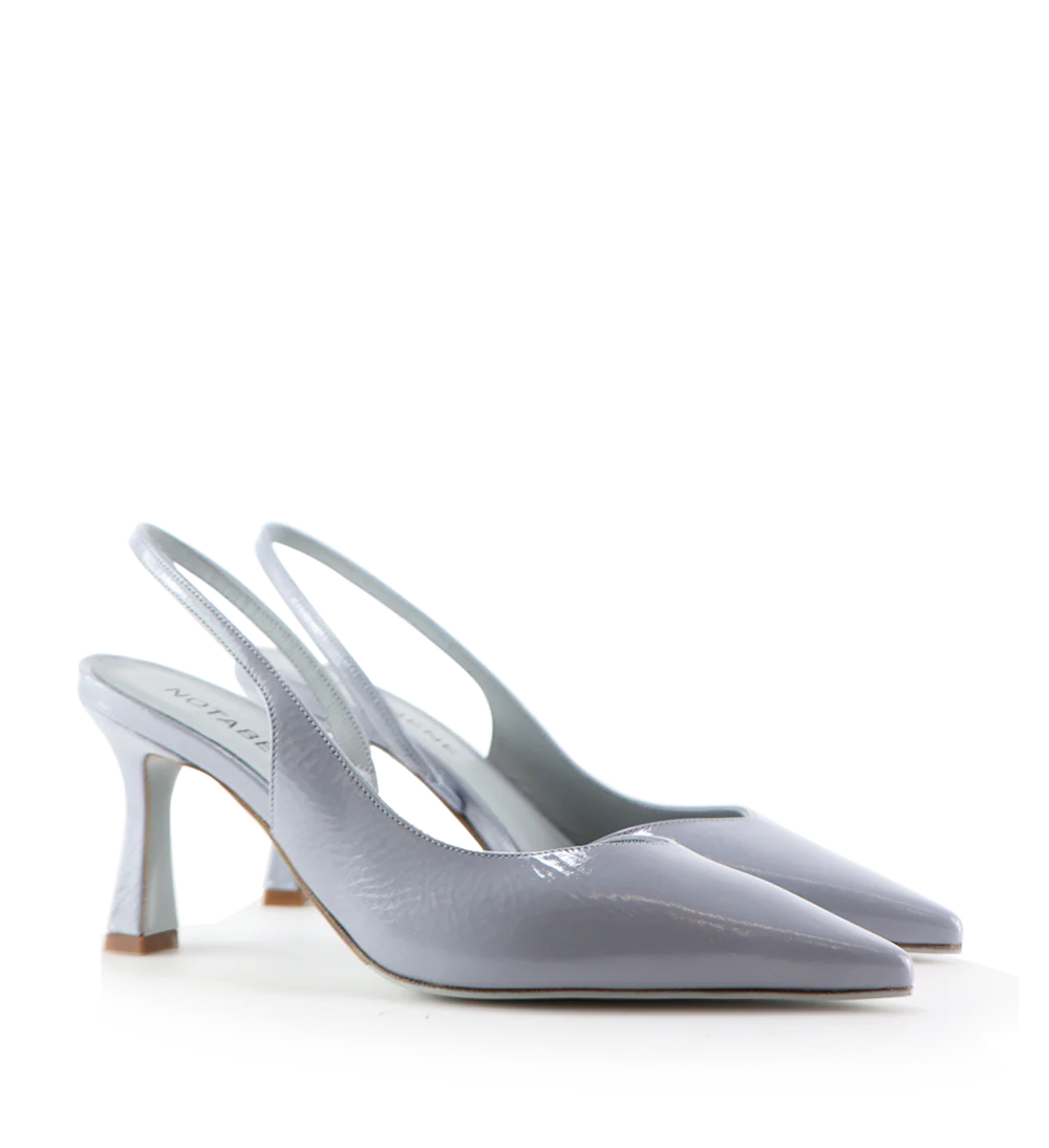 Emira 70 slingback stiletter, ice blue lak - Image 4