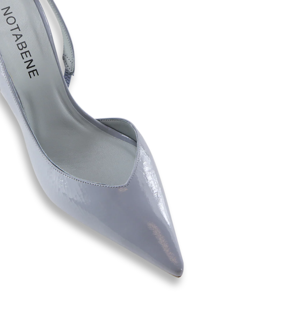 Emira 70 slingback stiletter, ice blue lak - Image 5