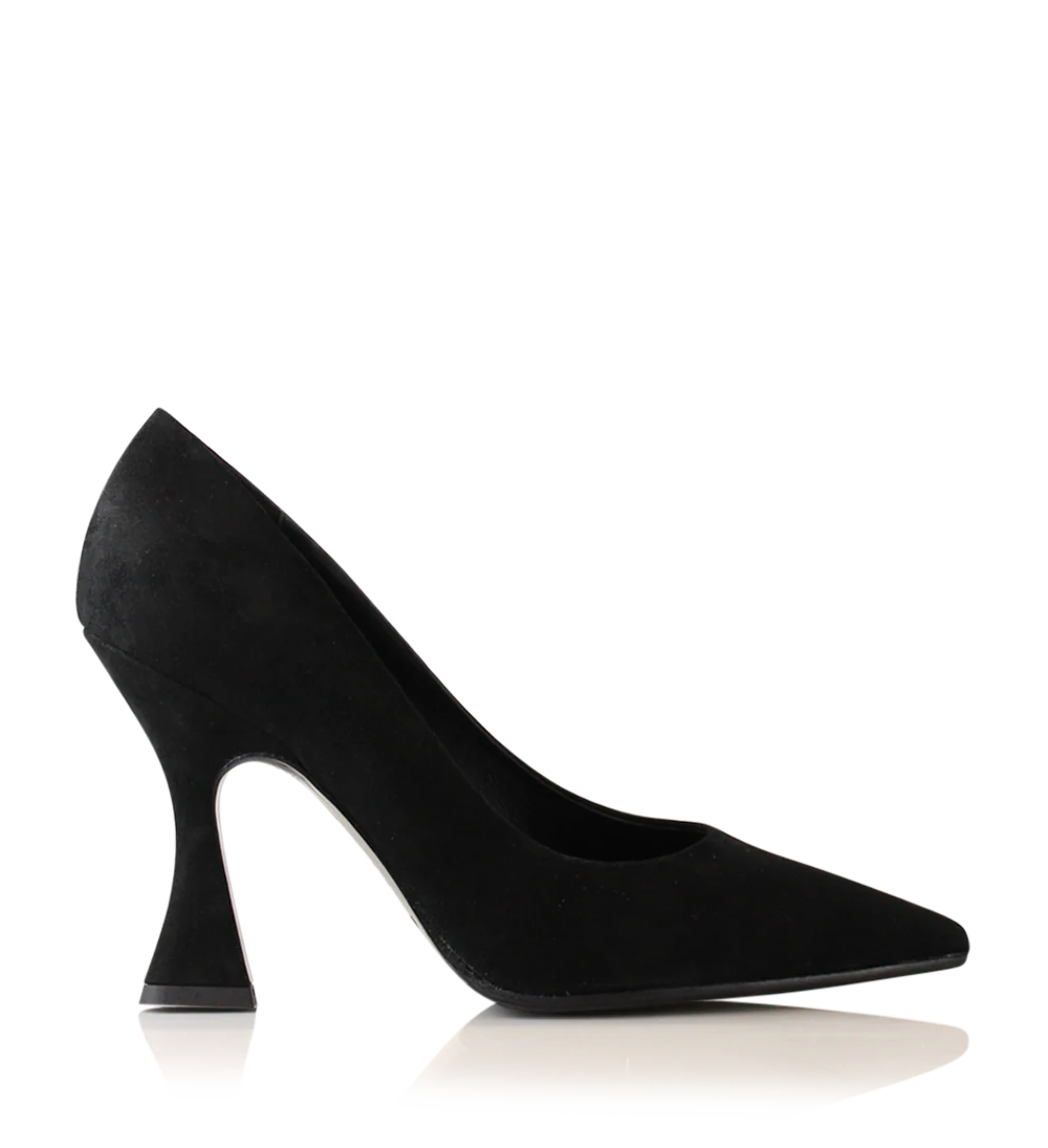 Emme 95 stiletter, sort ruskind