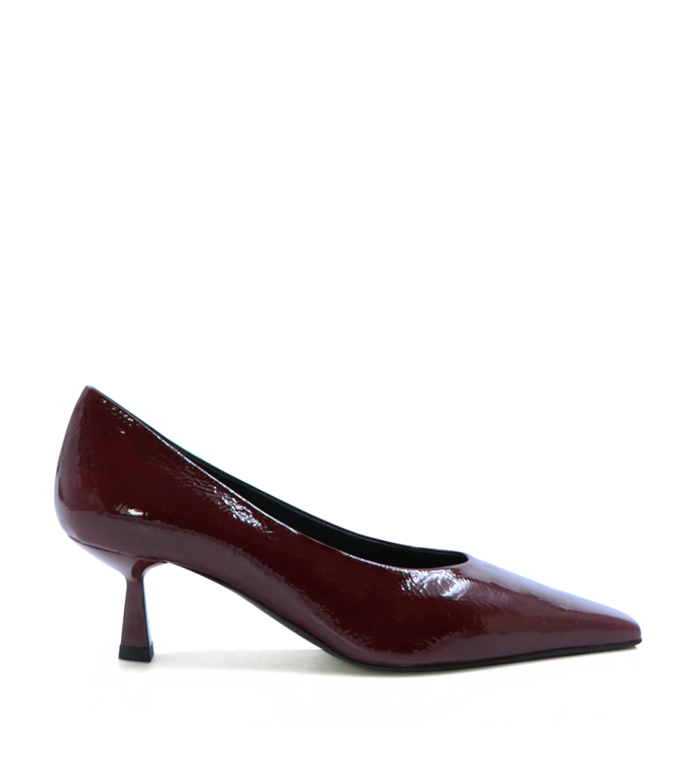 Emmy 50 Low stiletter, bordeaux lak