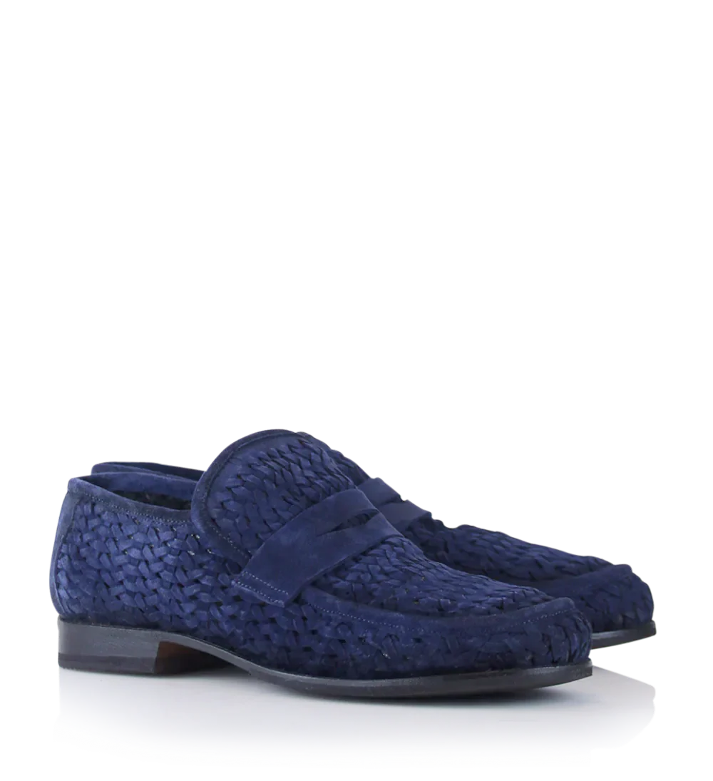Enrico loafers, blå ruskind - Image 3