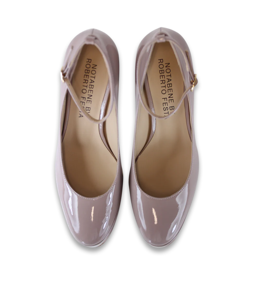 Franca 100 pumps, nude lak - Image 7