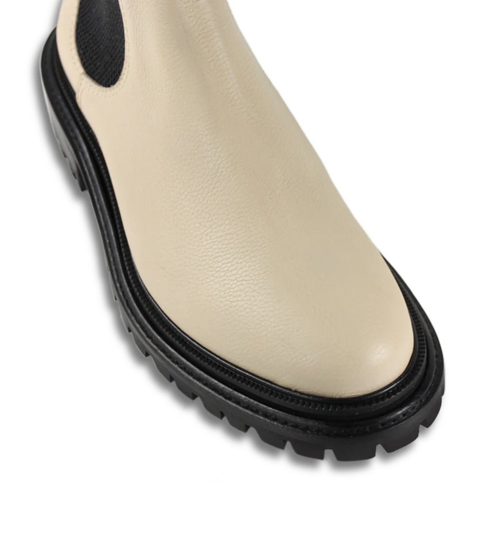 Frigg støvler, cream læder - Image 5