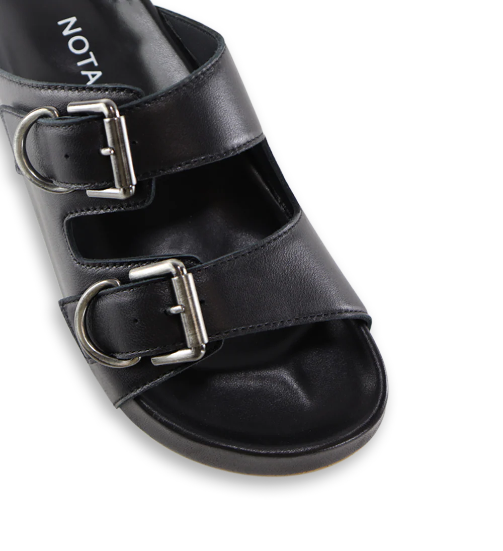 Gaïa sandaler, sort læder - Image 5