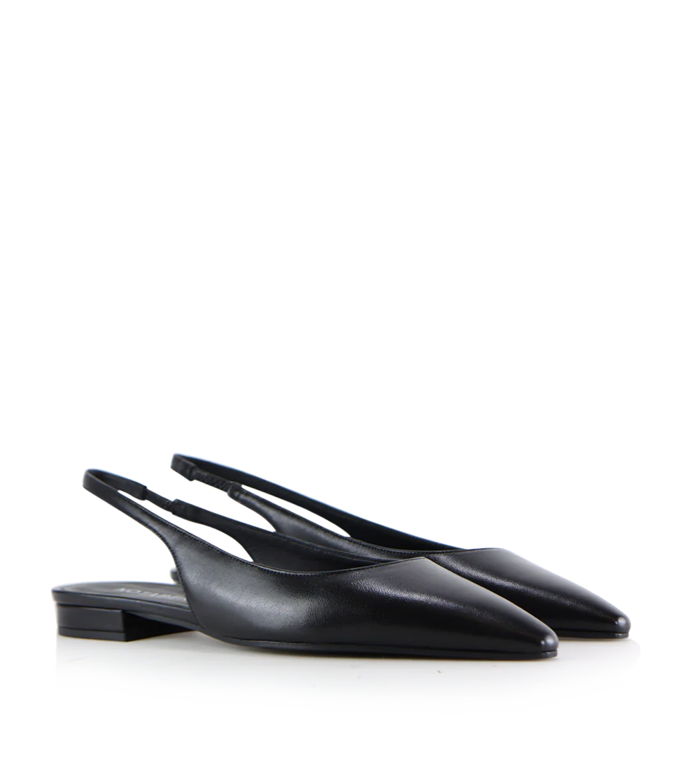 Gilda slingback, sort læder - Image 3
