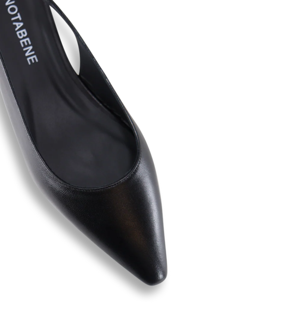 Gilda slingback, sort læder - Image 4
