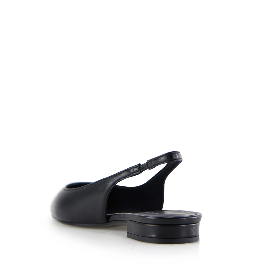 Gilda slingback, sort læder - Image 5