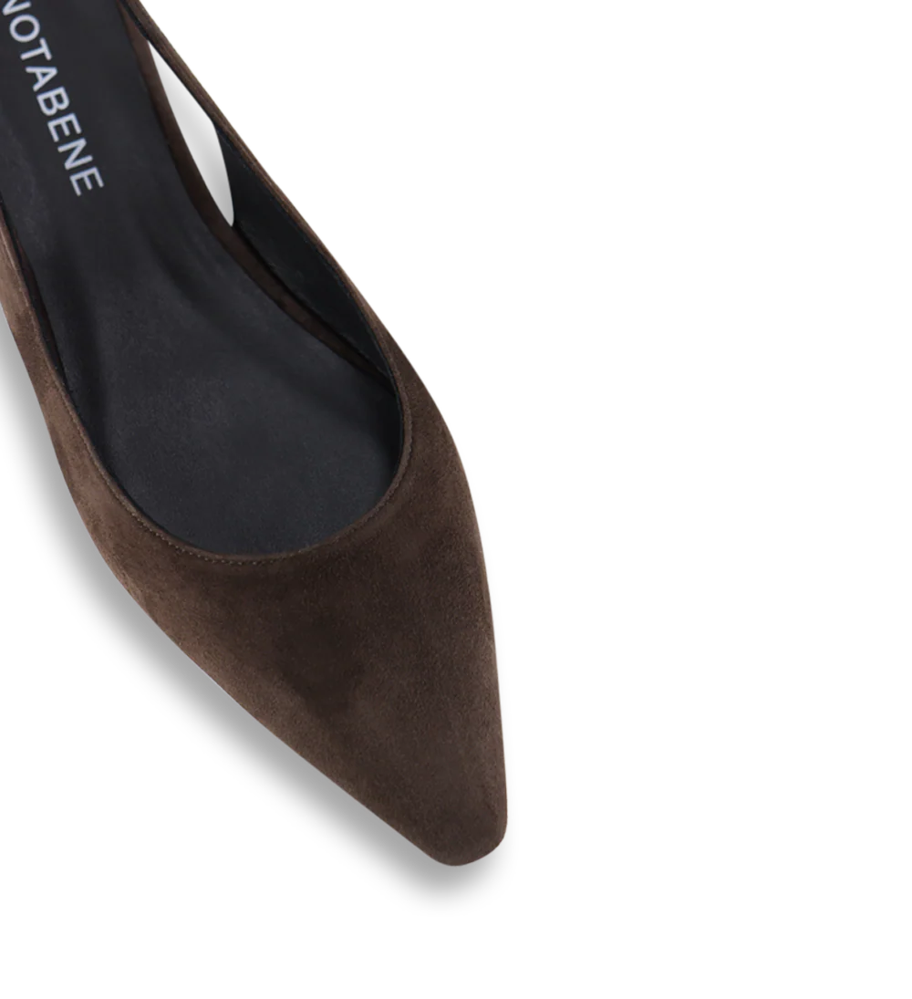 Gilda slingback, mørkebrun ruskind - Image 4