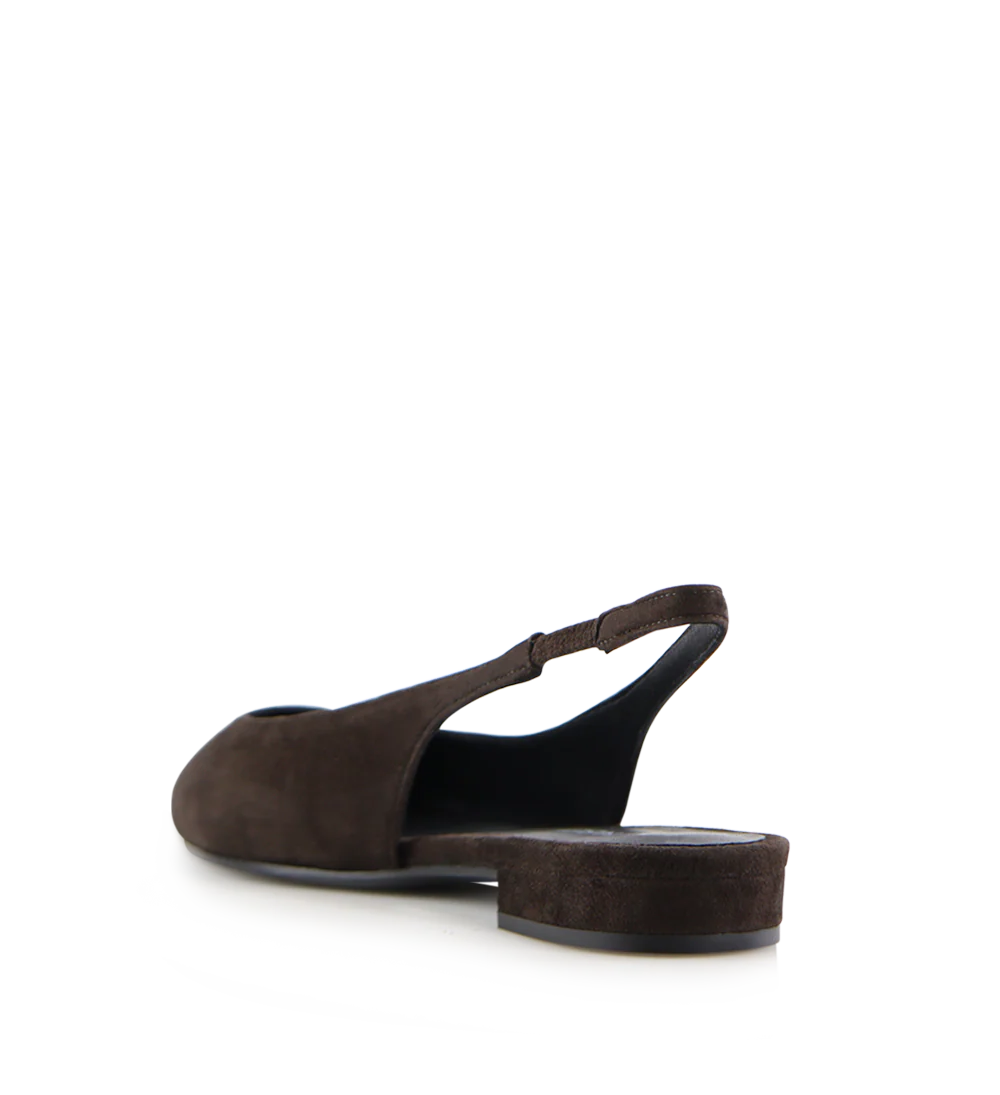 Gilda slingback, mørkebrun ruskind - Image 5