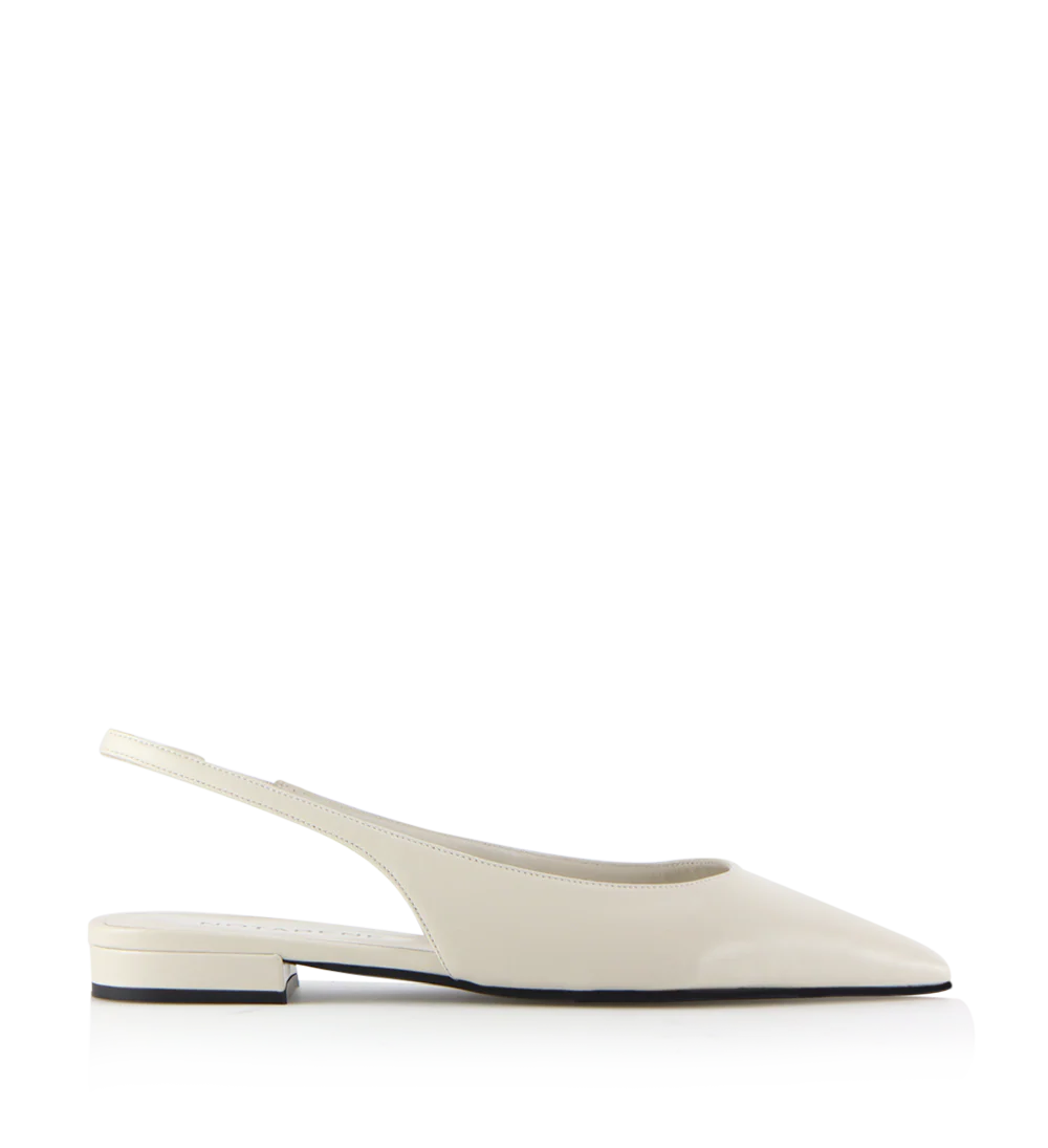 Gilda slingback, off-white læder
