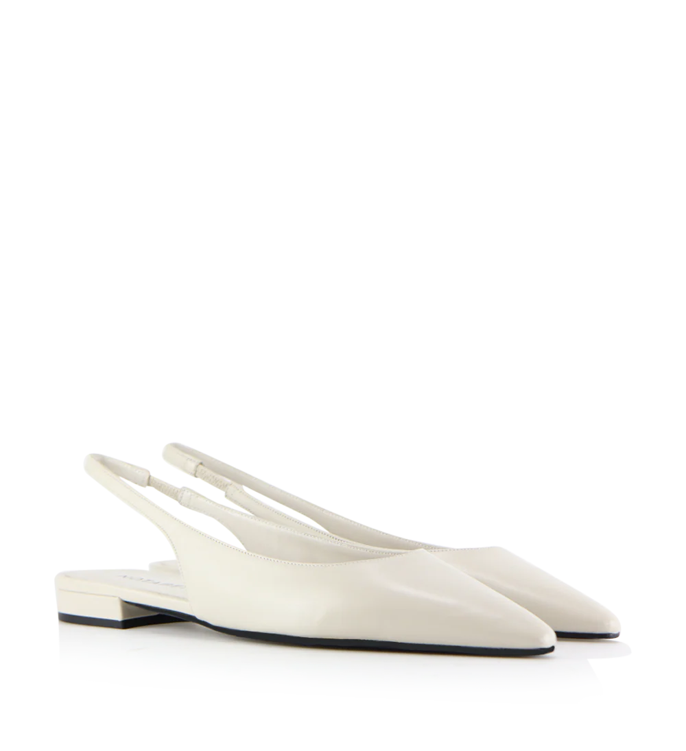 Gilda slingback, off-white læder - Image 4