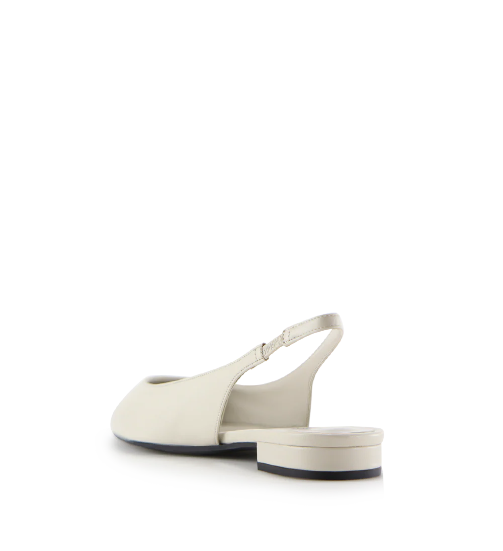 Gilda slingback, off-white læder - Image 6