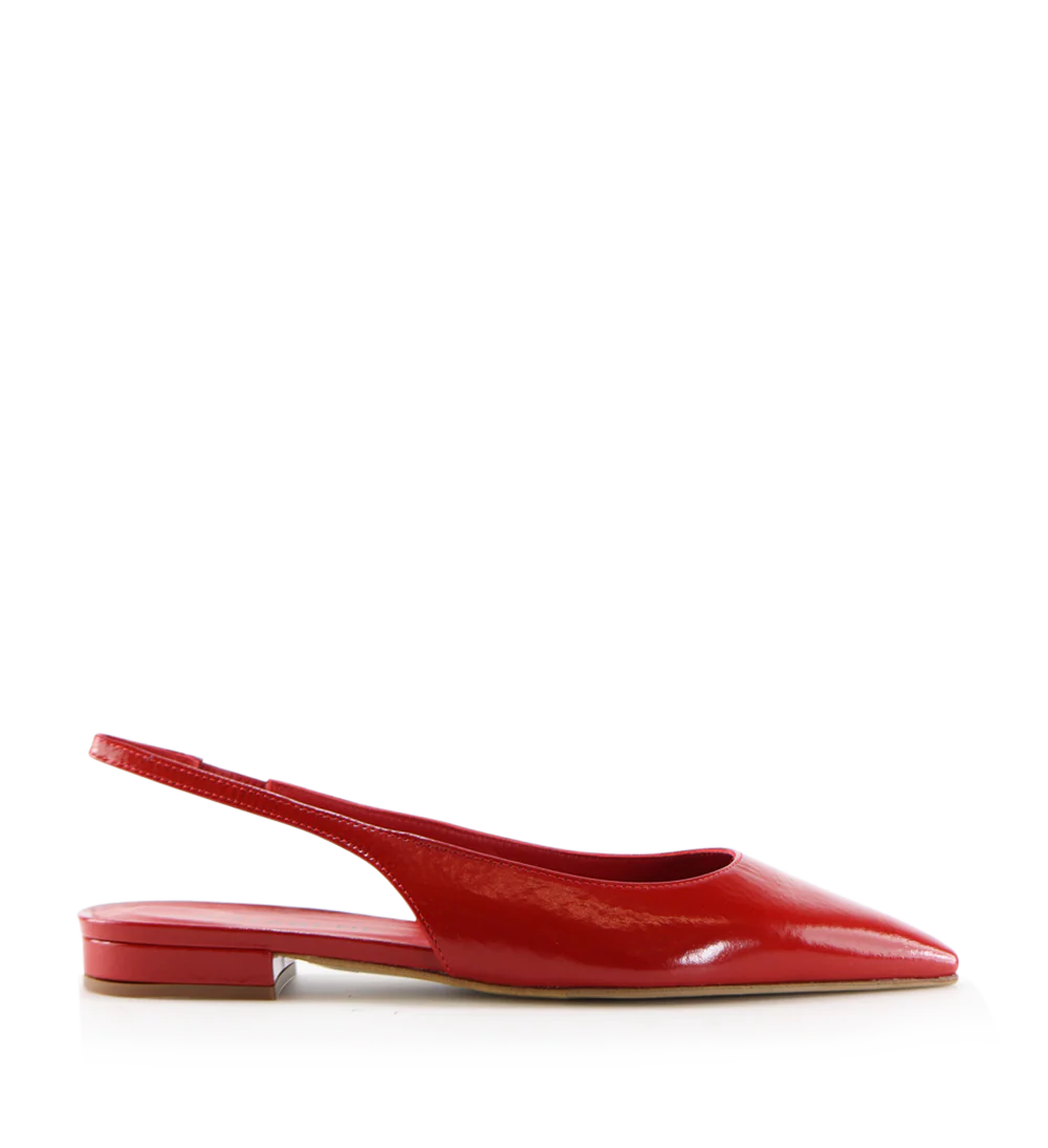 Gilda slingback, rød lak
