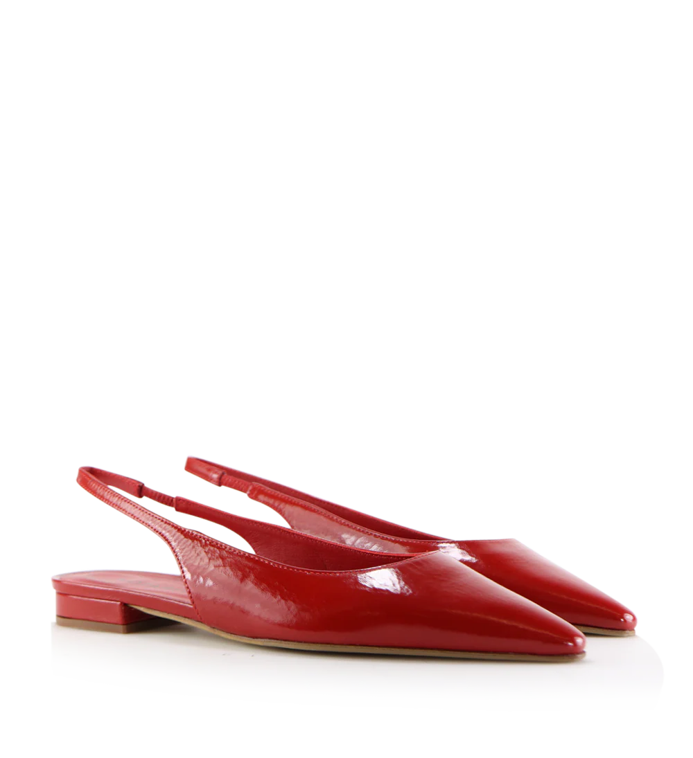 Gilda slingback, rød lak - Image 2