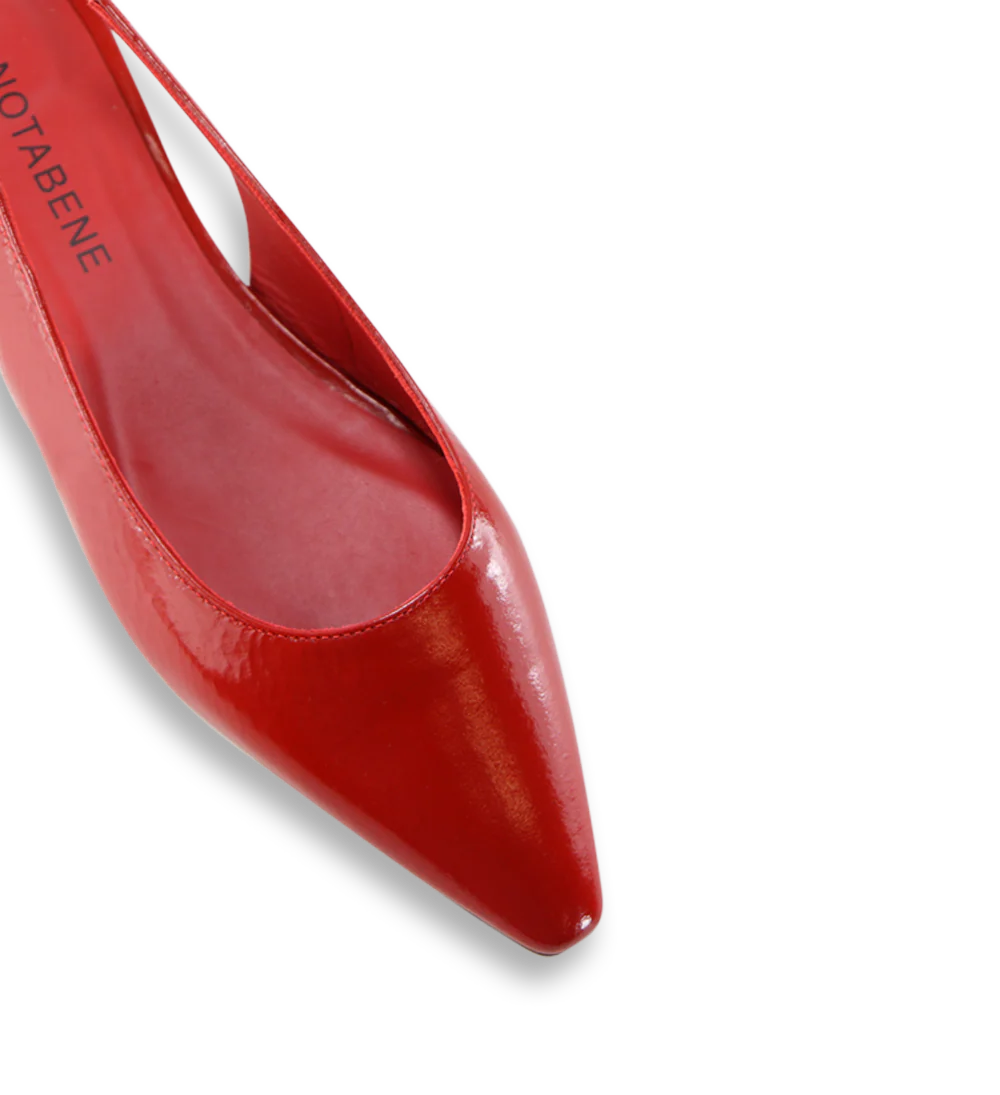 Gilda slingback, rød lak - Image 3