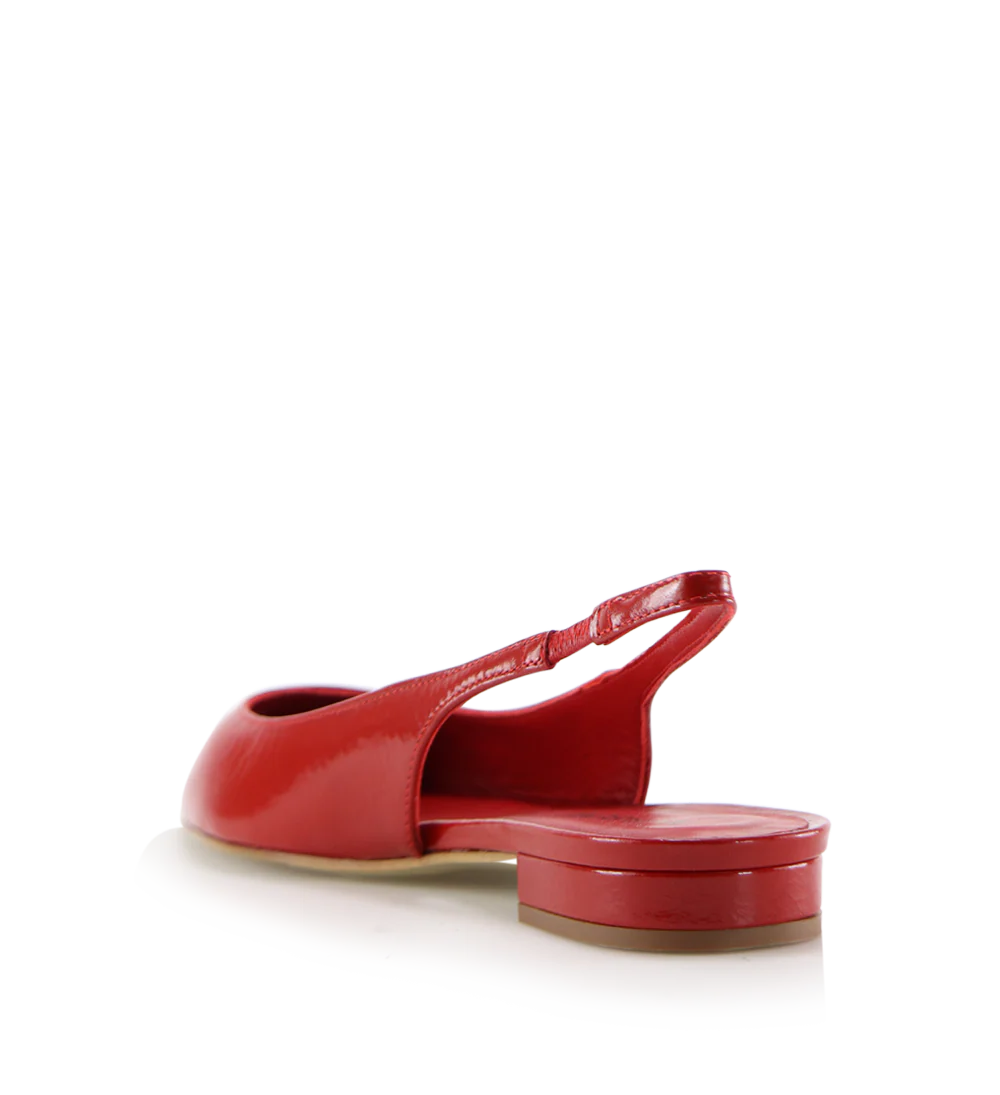 Gilda slingback, rød lak - Image 4