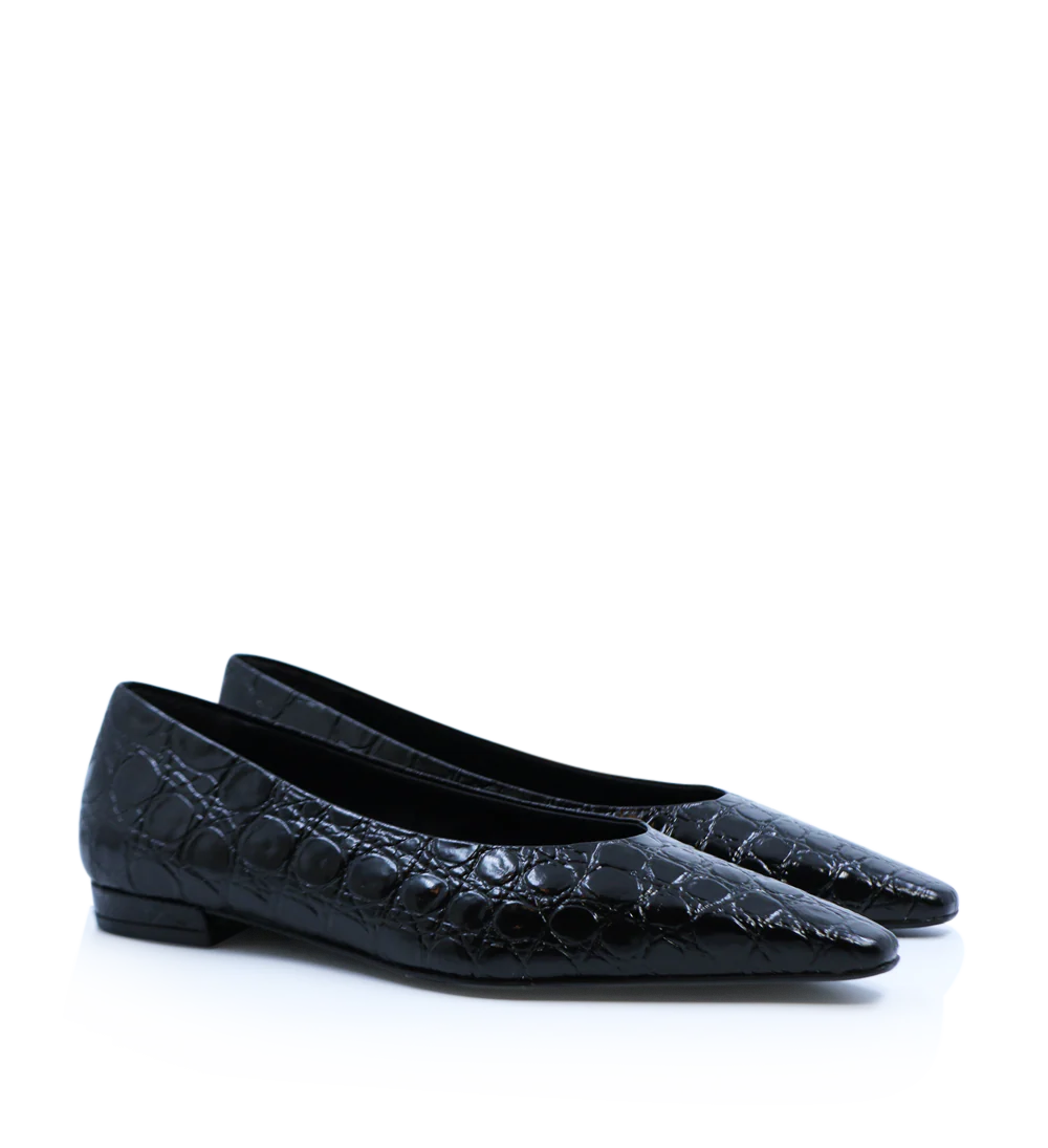 Gisla ballerina, sort croco - Image 3
