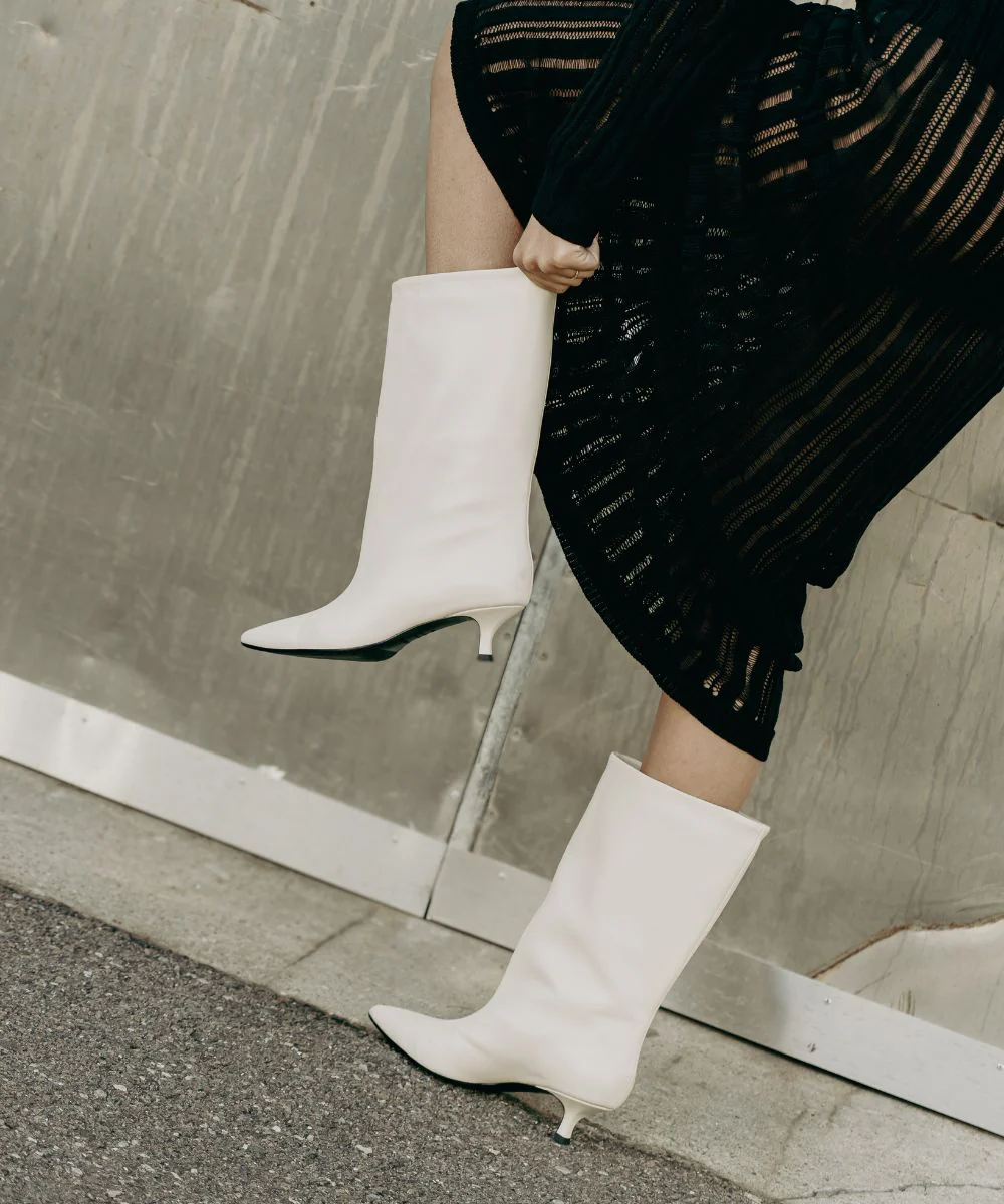 Greer 40 støvler, off-white læder - Image 2