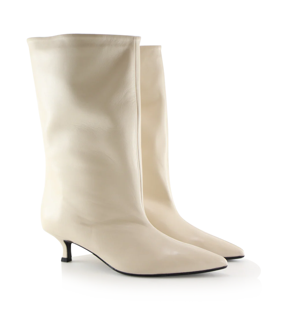 Greer 40 støvler, off-white læder - Image 3