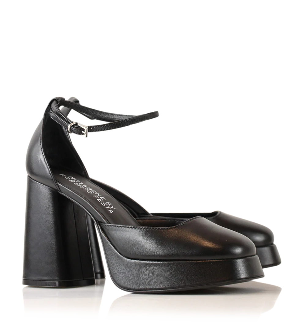 hedi 100 pumps, sort læder - Image 2