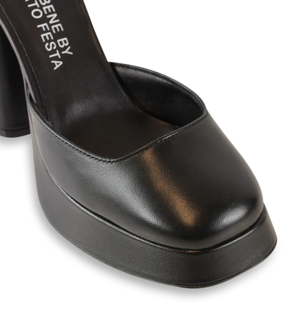 hedi 100 pumps, sort læder - Image 4