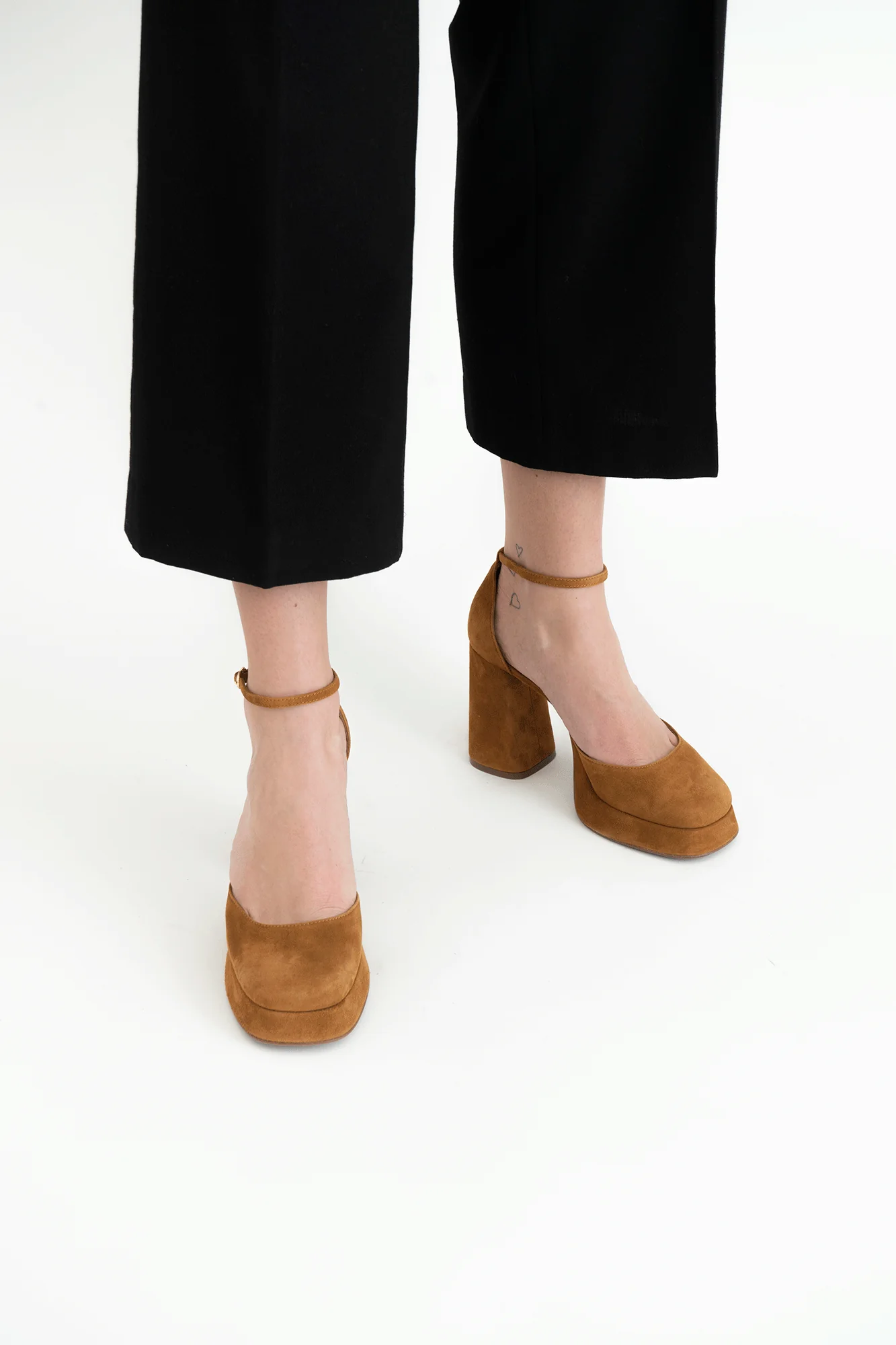 Hedi 100 pumps, brun ruskind - Image 2