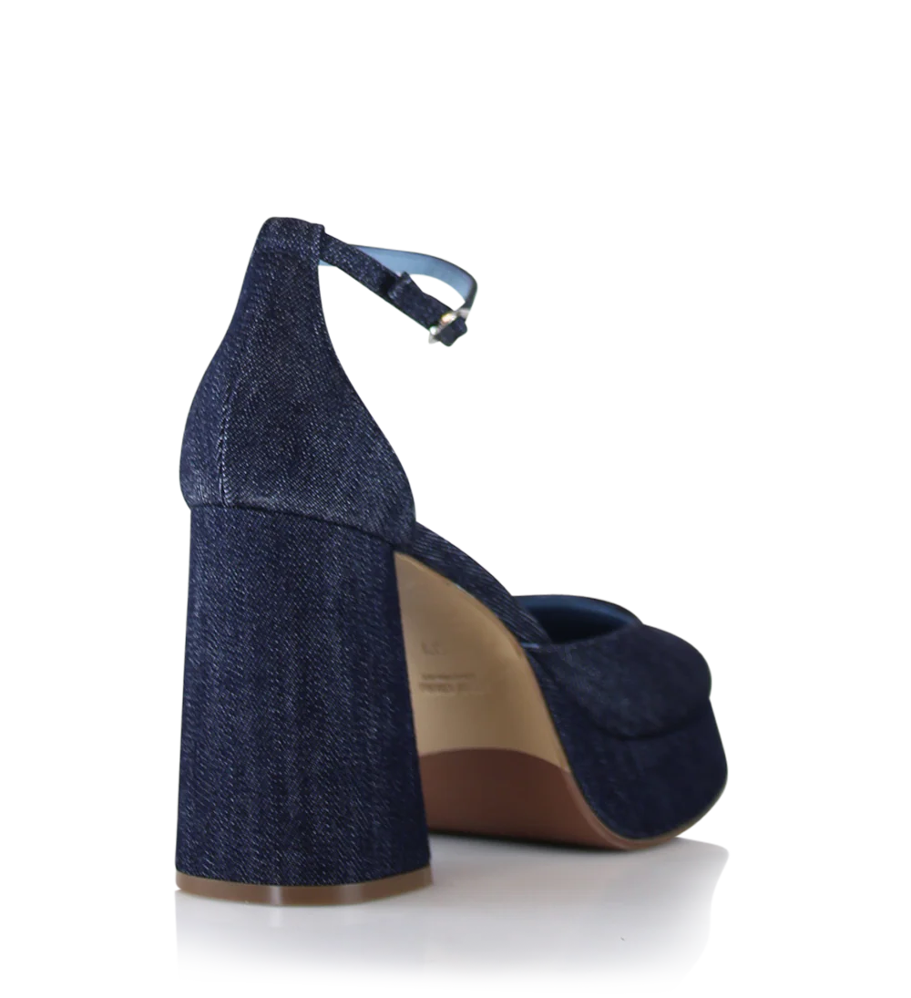 Hedi 100 pumps, denim - Image 6