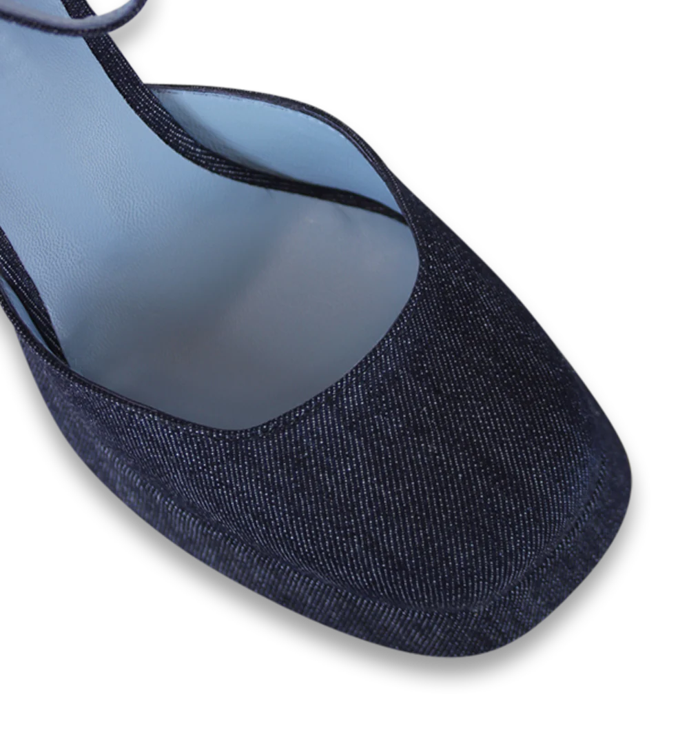 Hedi 100 pumps, denim - Image 7