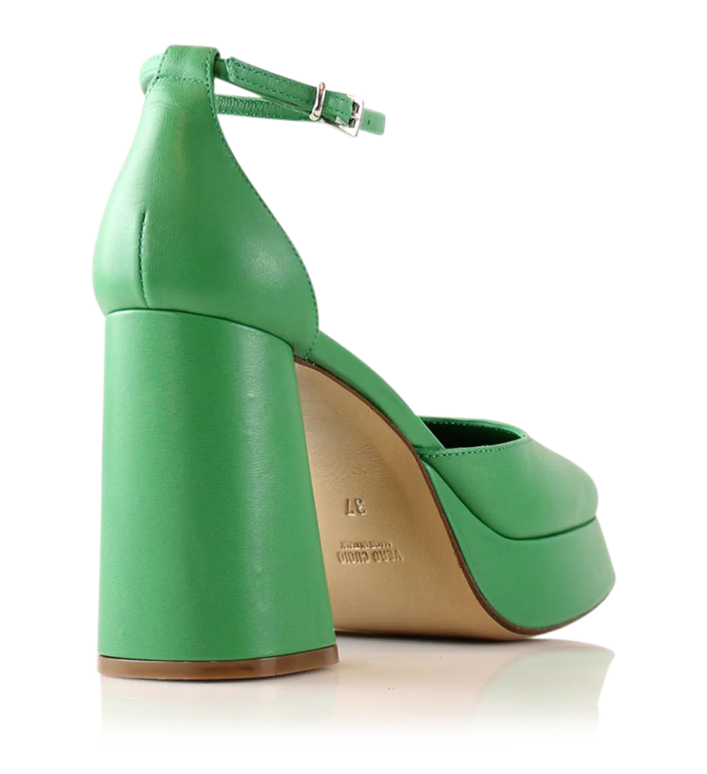 Hedi 100 pumps, grøn læder - Image 3