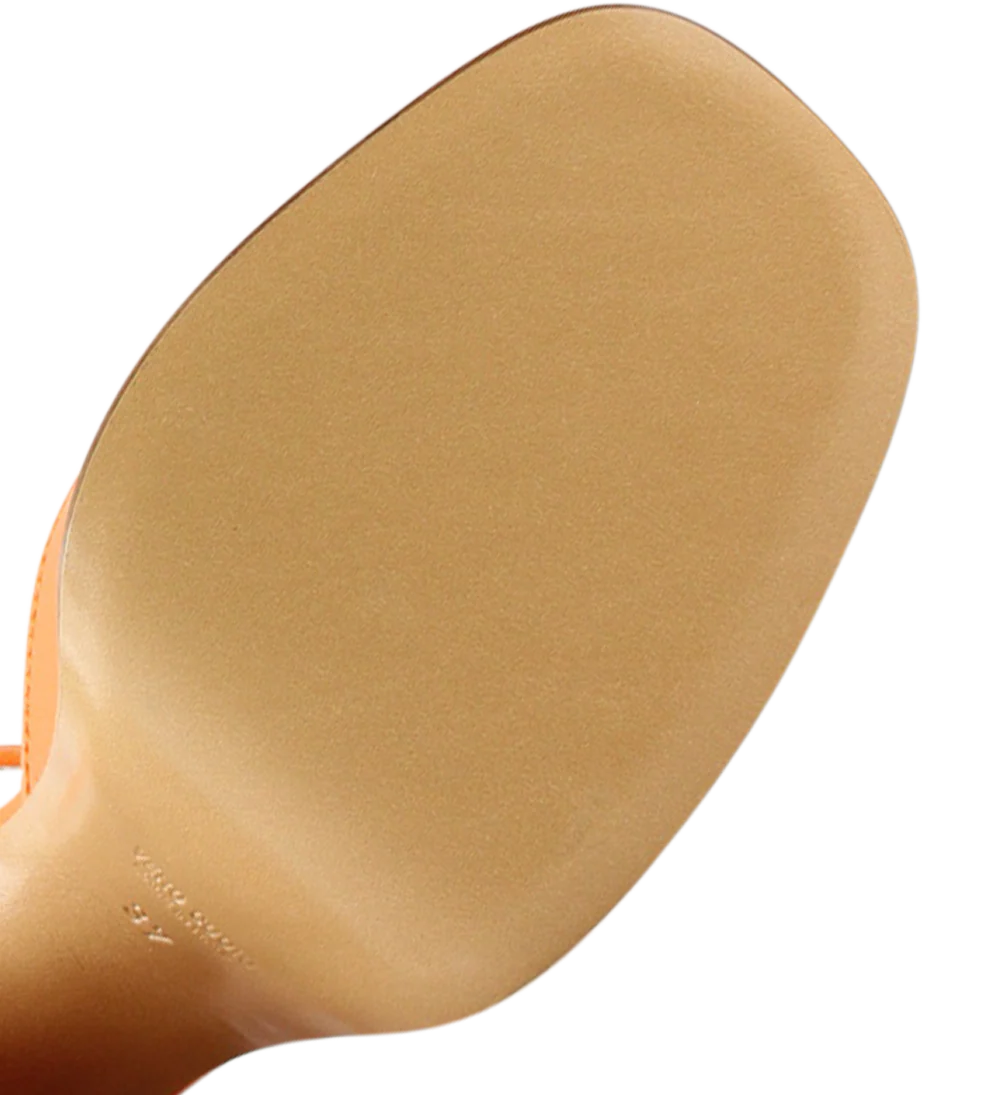 Hedi 100 pumps, orange læder - Image 6