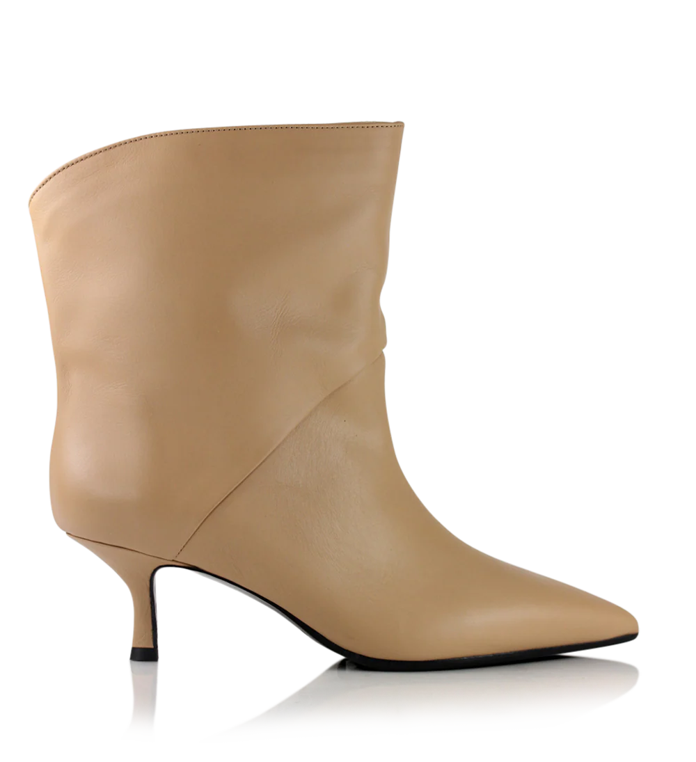 Hilda støvler, beige læder