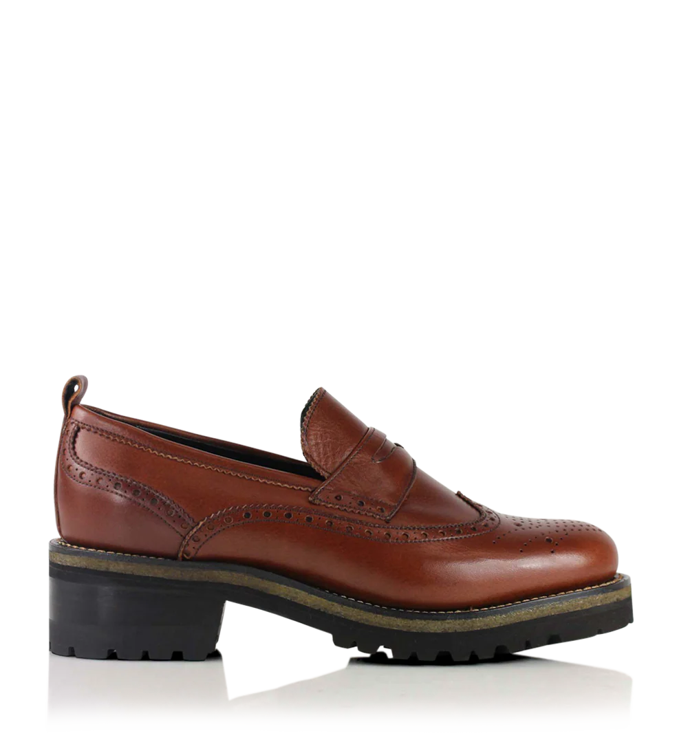 Idun loafers, brun læder