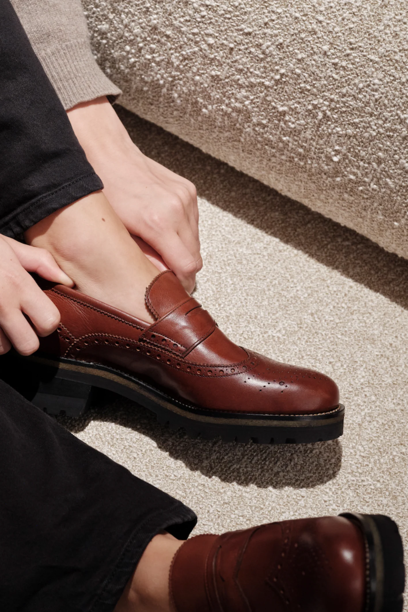 Idun loafers, brun læder - Image 2