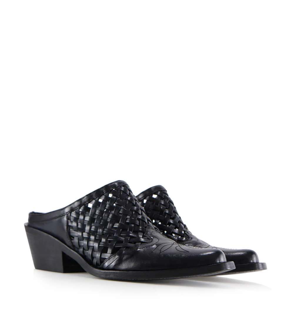 Lux 50 mules, sort læder - Image 2