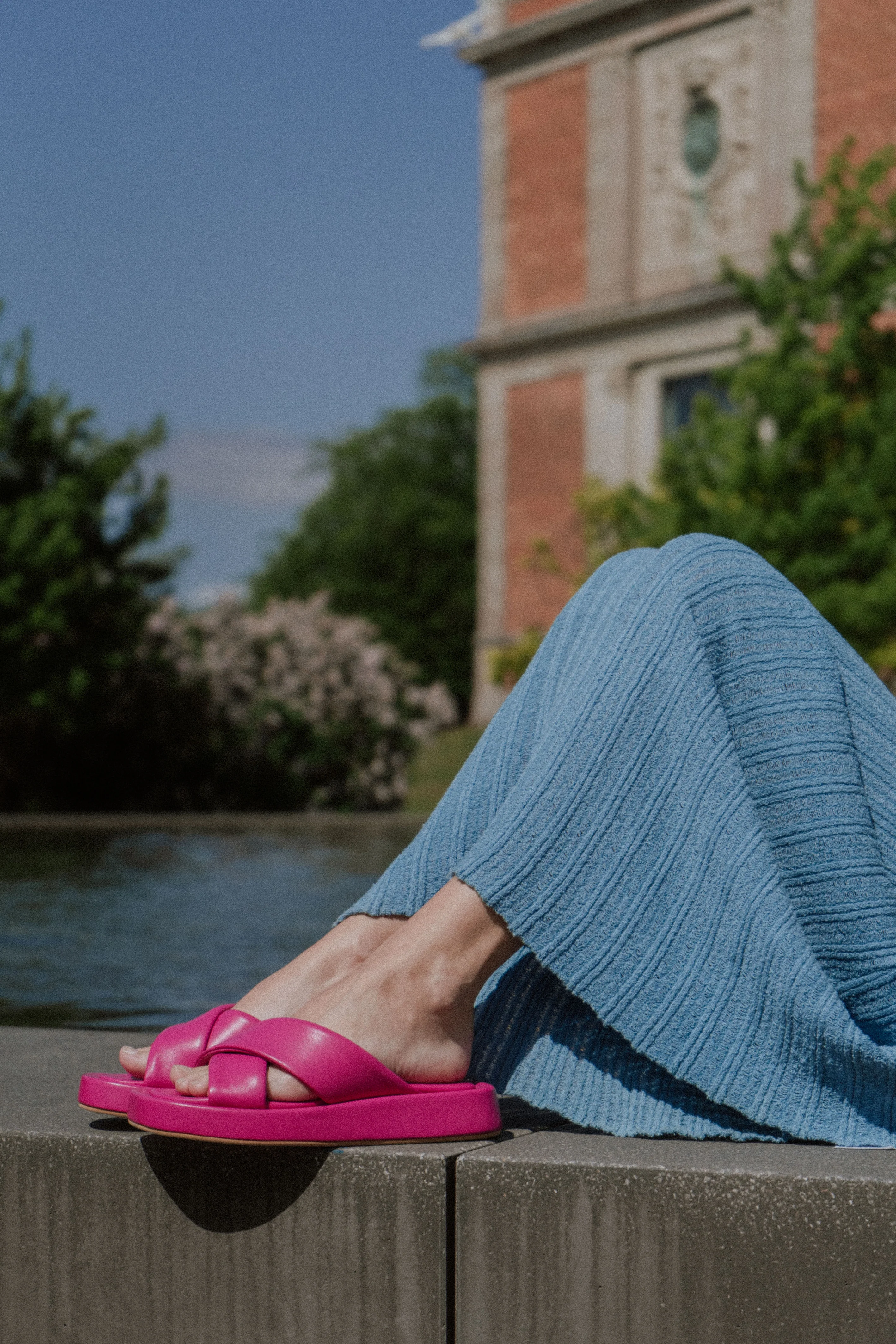 Mia sandaler, pink læder - Image 3