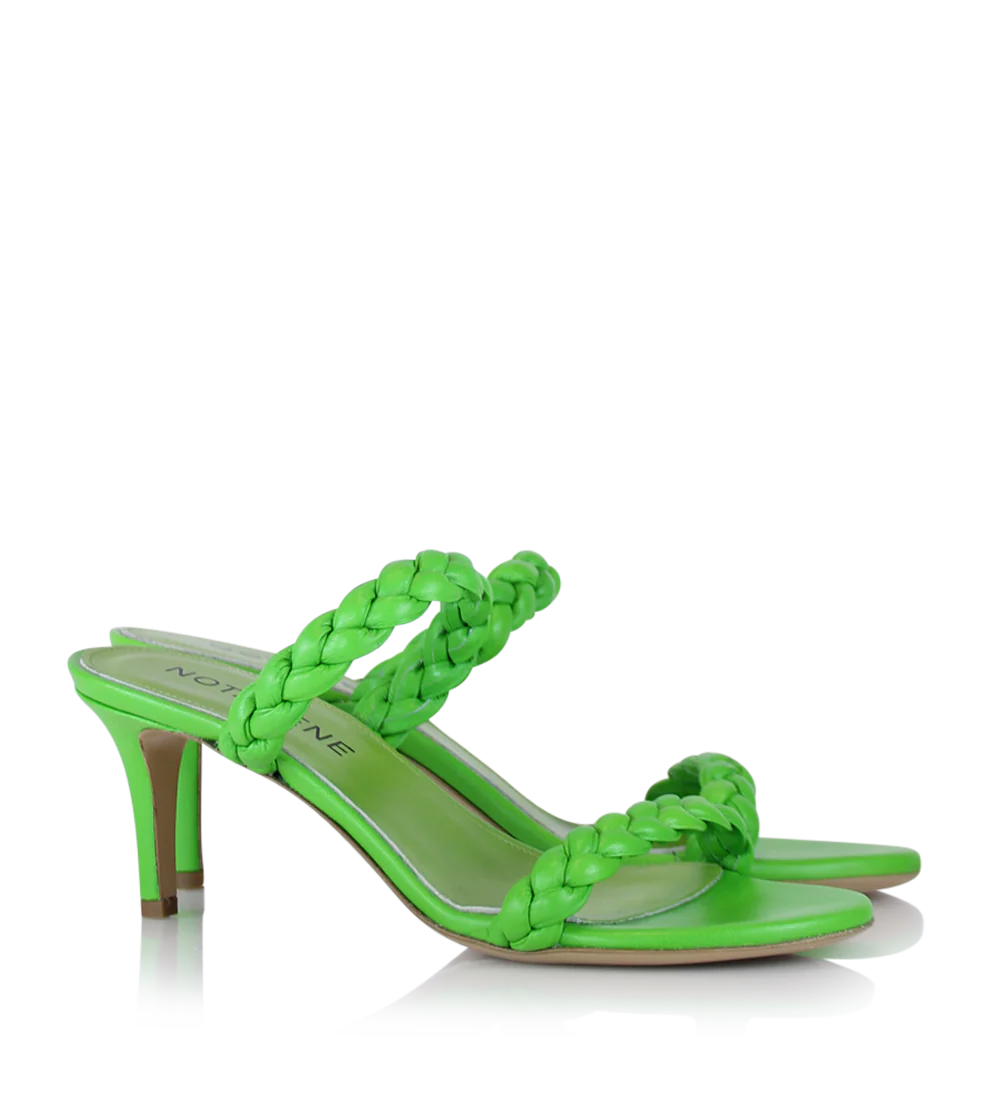 Ortensia 60 sandaler, grøn læder - Image 3