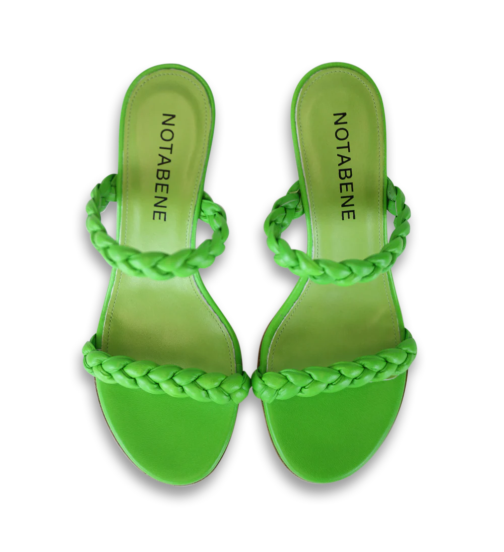 Ortensia 60 sandaler, grøn læder - Image 7