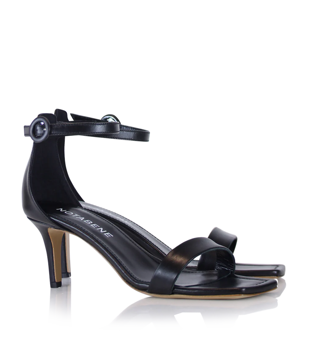 Rina 60 sandaler, sort læder - Image 3