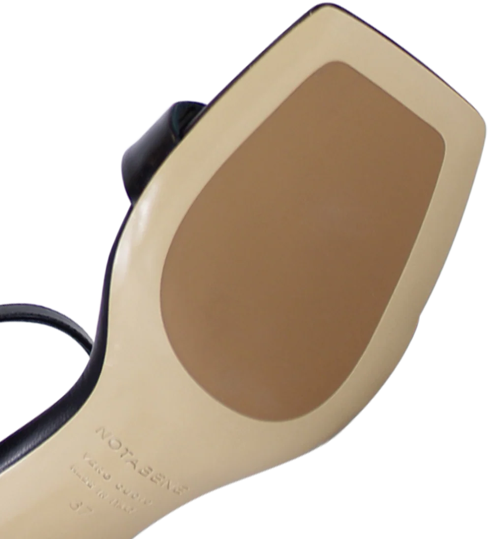 Rina 60 sandaler, sort læder - Image 6