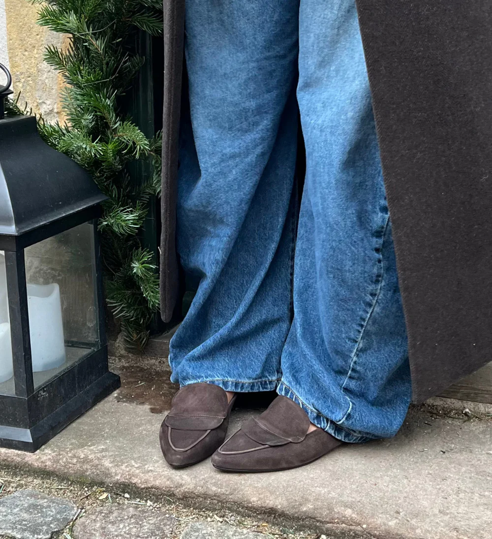 Romy II loafers, mørkebrun ruskind - Image 4