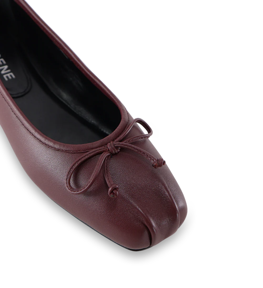 Serena ballerina, bordeaux læder - Image 6